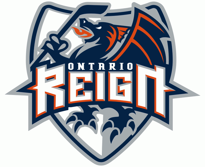 ontario reign 2008-pres primary logo iron on heat transfer